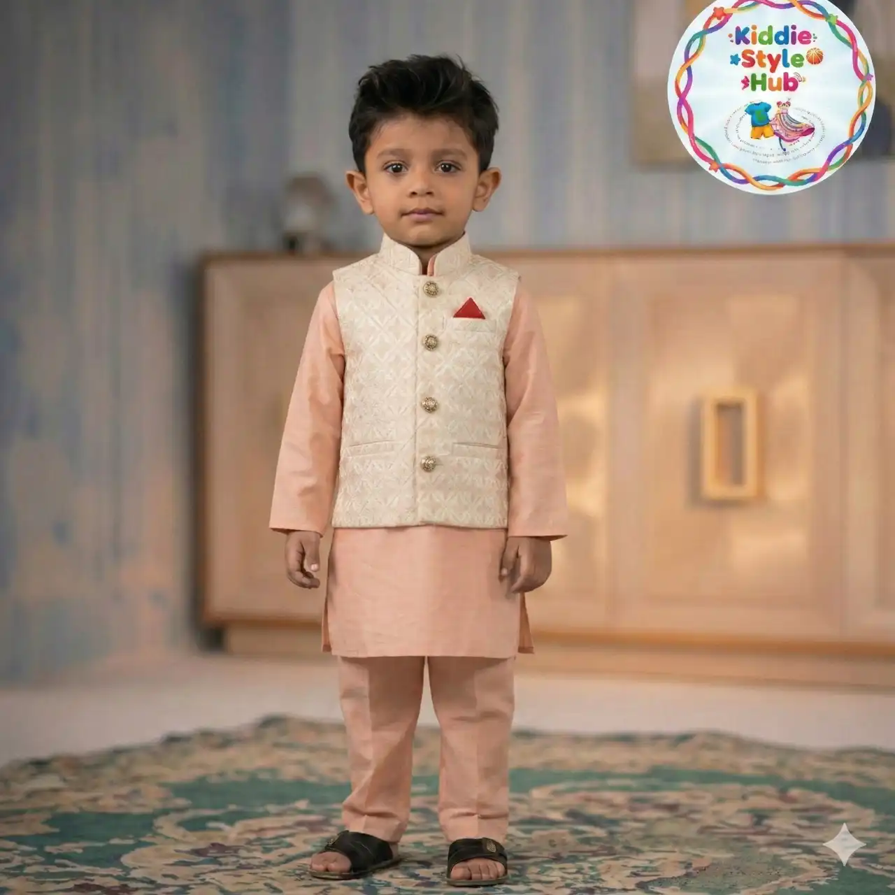 PINK Baby Premium Punjabi Pajama With Koti Set